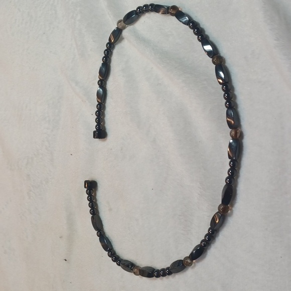 Hand Made Health Inpired  Magnetic  Natural Beaded Necklace Magnetic Ends - Picture 7 of 7